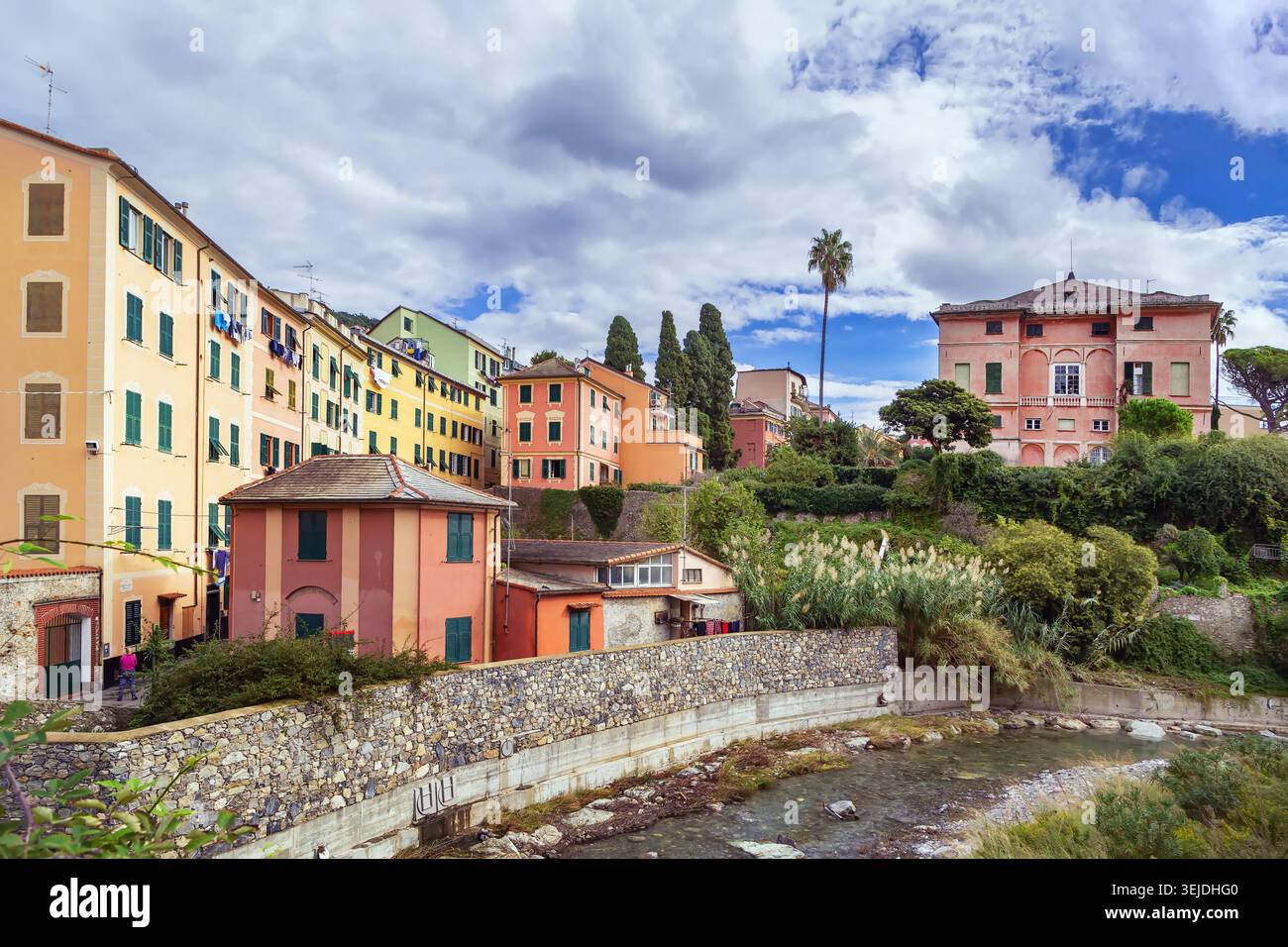 Stadtbild in Nervi, Italien Stockfoto