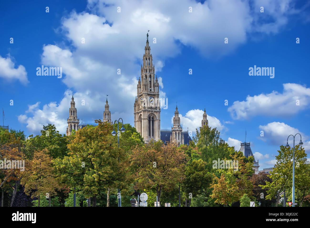 Rathaus der Stadt Wien, Österreich Stockfoto