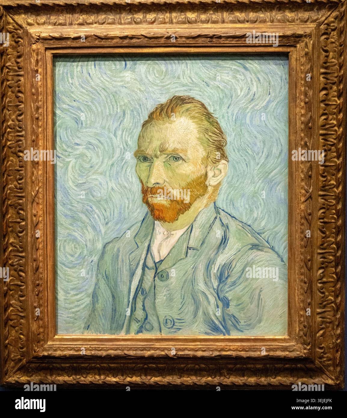 Paris, Frankreich - 8. November 24: Gerahmtes Selbstporträt in der Sammlung Musée d'Orsay in Paris, Frankreich. Stockfoto