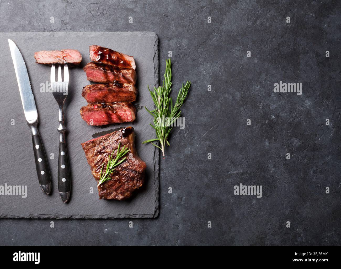 Geschnetzeltes Rindfleisch Steak vom Grill Stockfoto