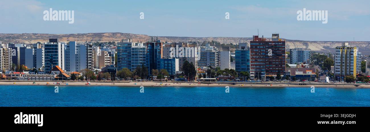 Argentinien - Puerto Madryn, Küste am Strand von Madryn Stockfoto