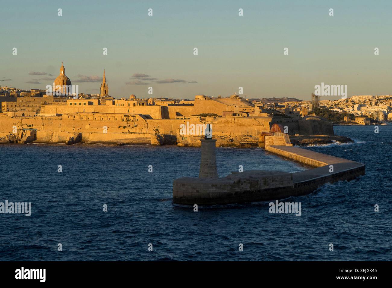 Malta - Valletta, Leuchtturm Saint Elmo Stockfoto