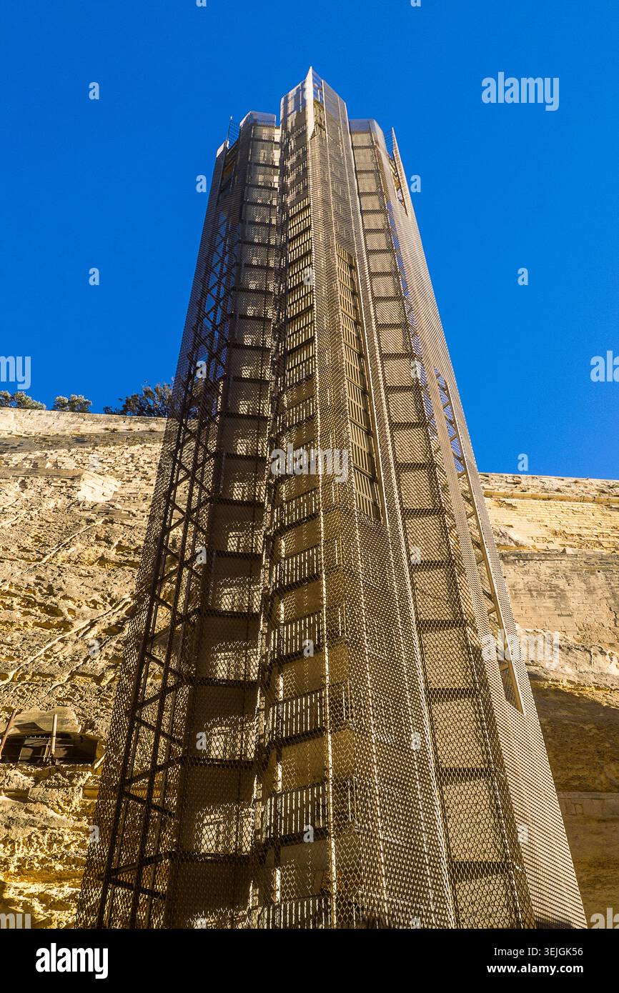 Malta - Valletta, Barrakka Lift Stockfoto