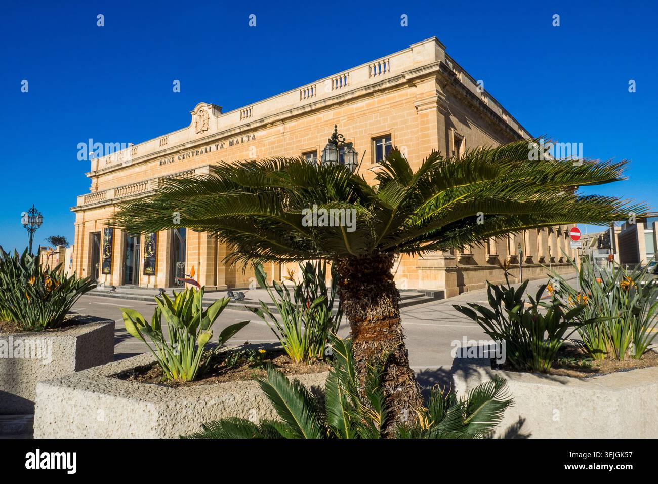 Malta - Valletta, Central Bank of Malta Stockfoto