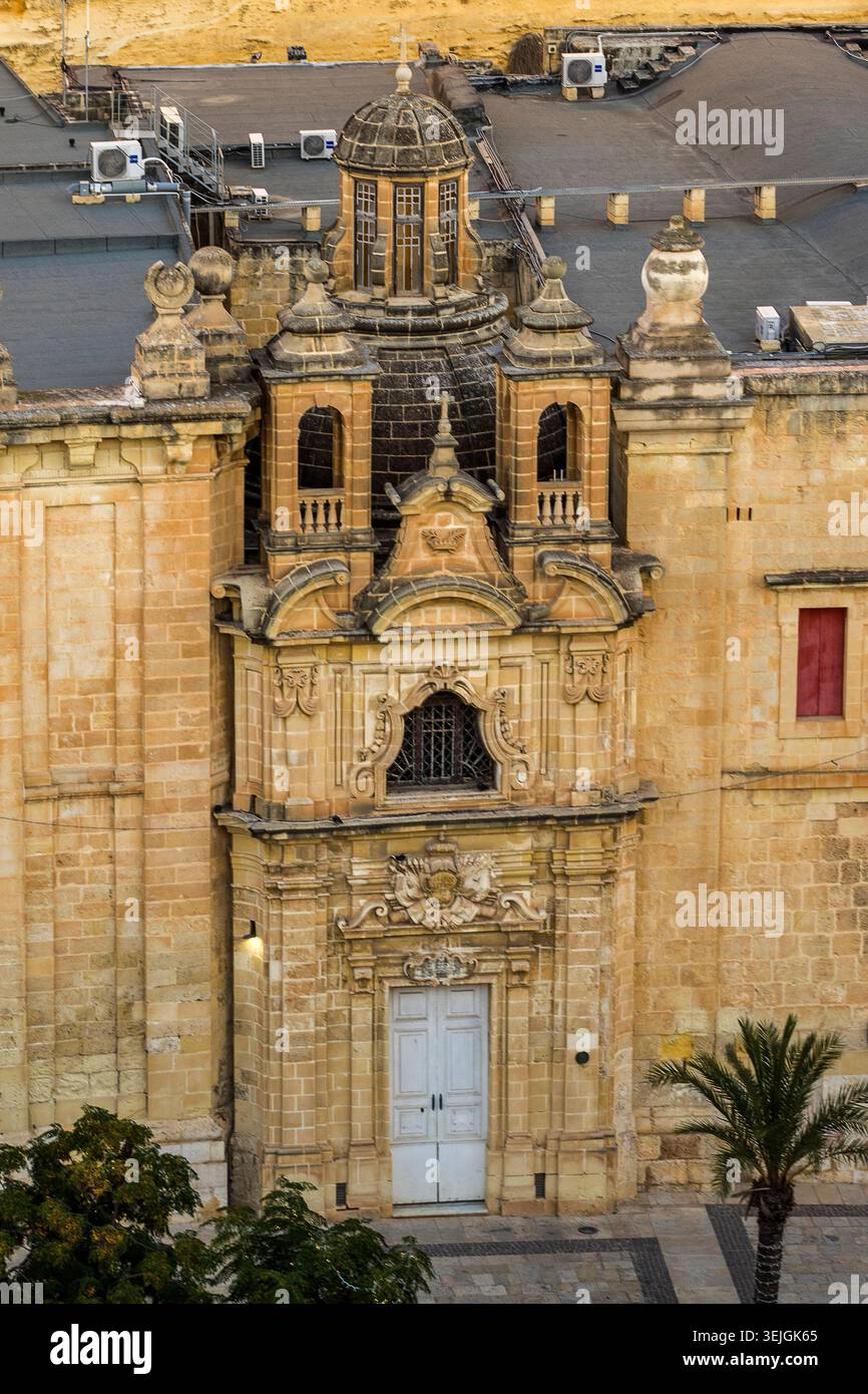 Malta - Valletta, Kirche des Fluges nach Ägypten an der Valletta Waterfront Stockfoto