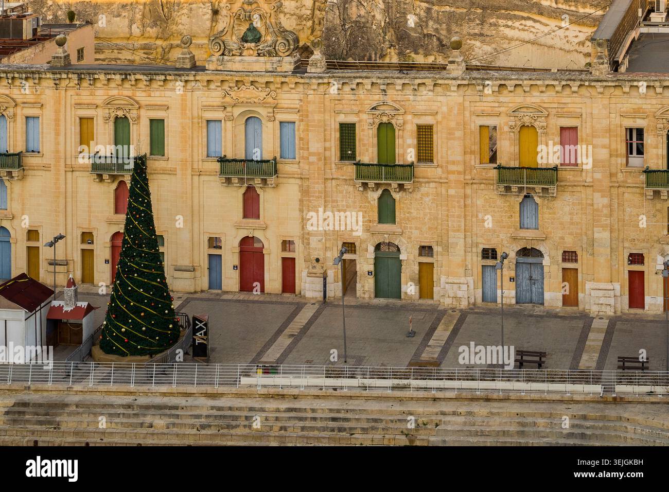 Malta - Valletta, Valletta Waterfront Stockfoto