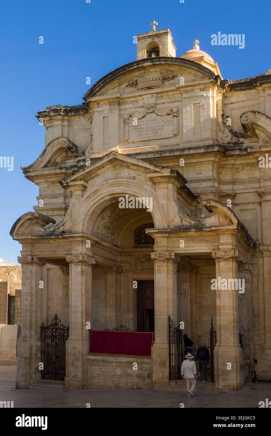 Malta - Valletta, Kirche St. Katharina von Italien Stockfoto