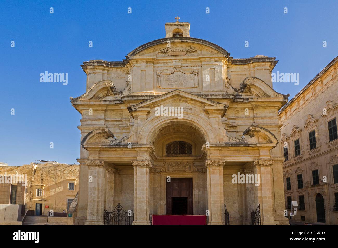 Malta - Valletta, Kirche St. Katharina von Italien Stockfoto