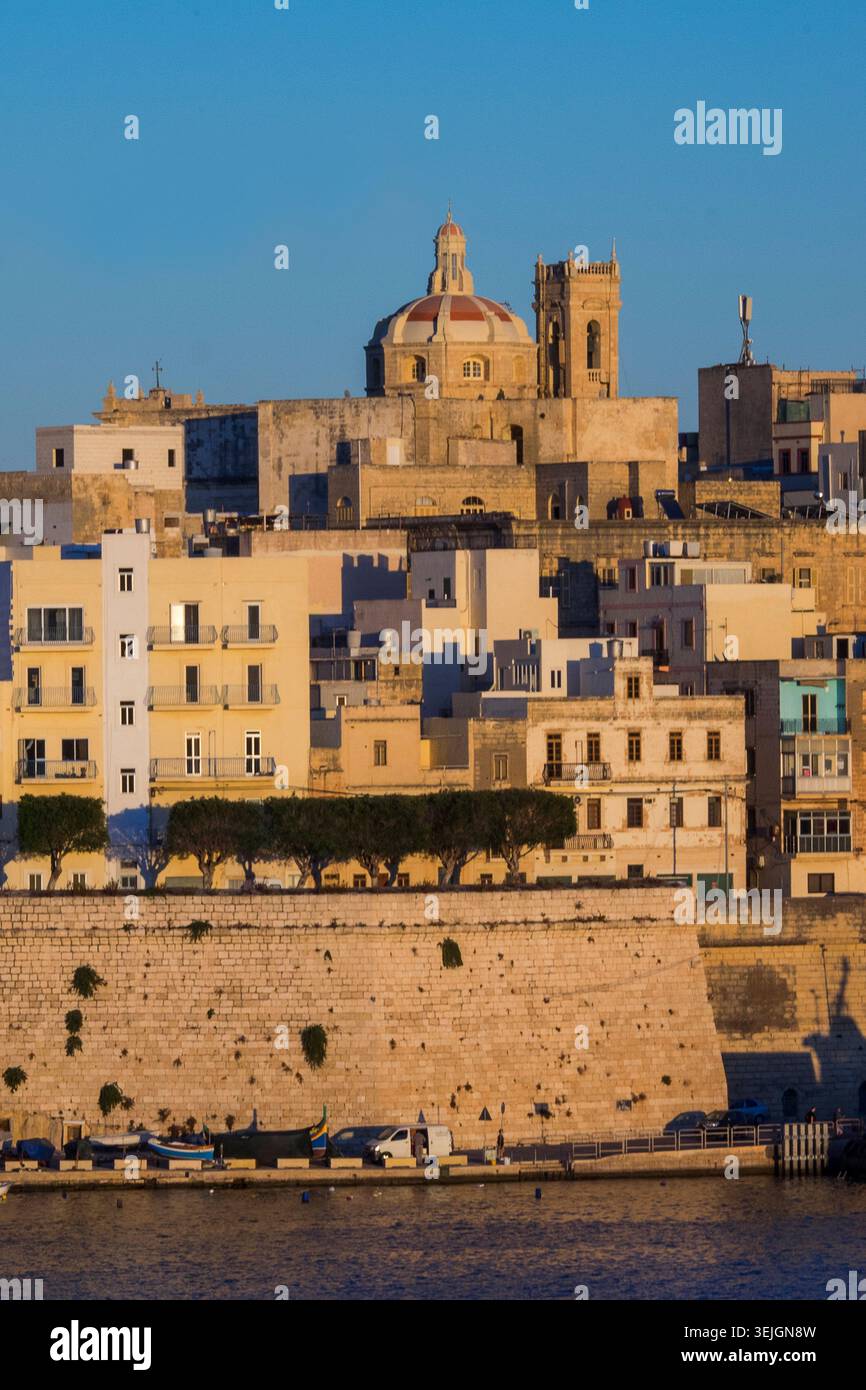 Malta - Valletta, Halbinsel Senglea Stockfoto