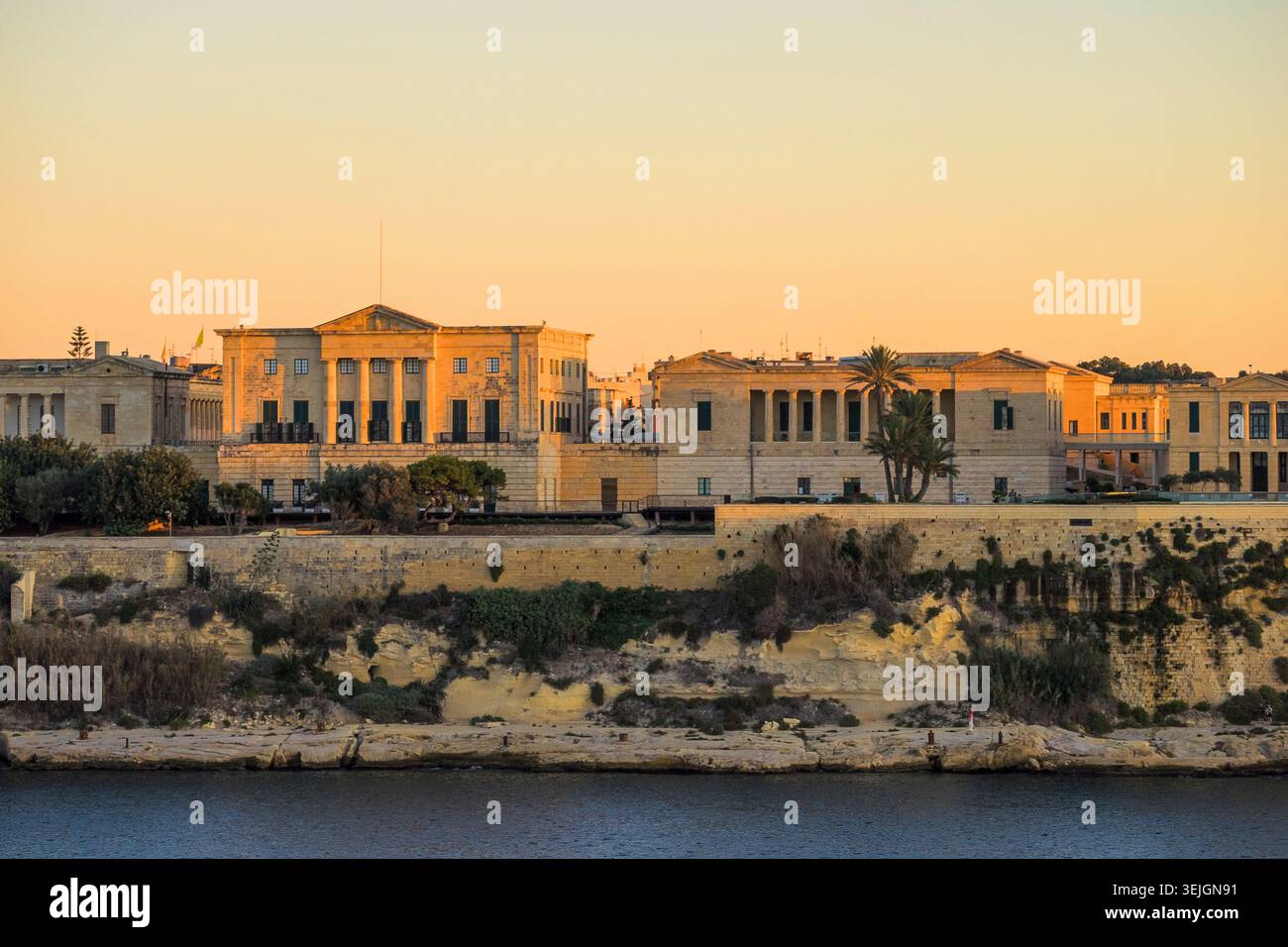 Malta - Valletta, Villa Bighi auf der Halbinsel Senglea in Kalkara Stockfoto