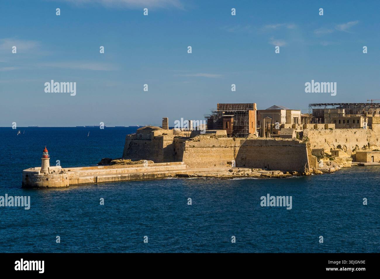 Malta - Valletta, Fort Ricasoli Stockfoto
