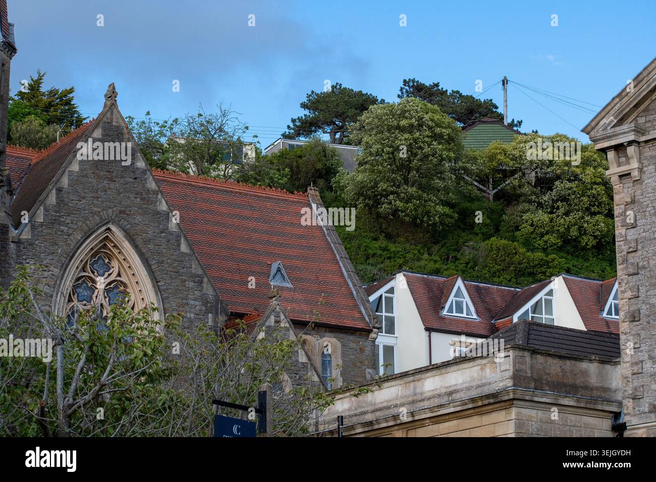 die ehemalige Vereinigte Reformierte Kirche an der Hill Road in Clevedon, North Somerset, England Stockfoto
