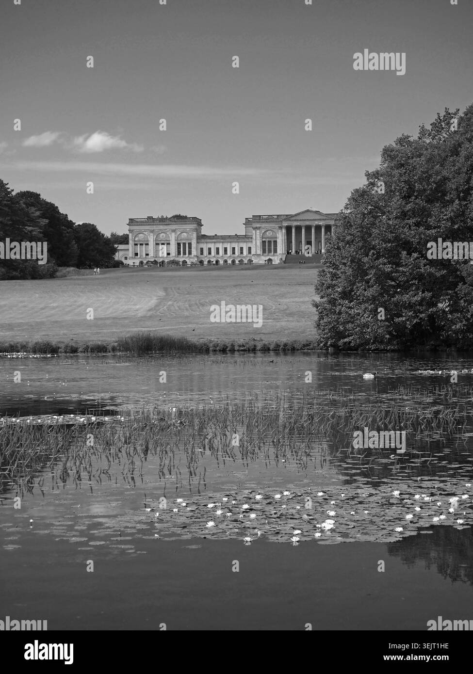 Blick auf Stowe House, Buckinghamshire, Großbritannien Stockfoto