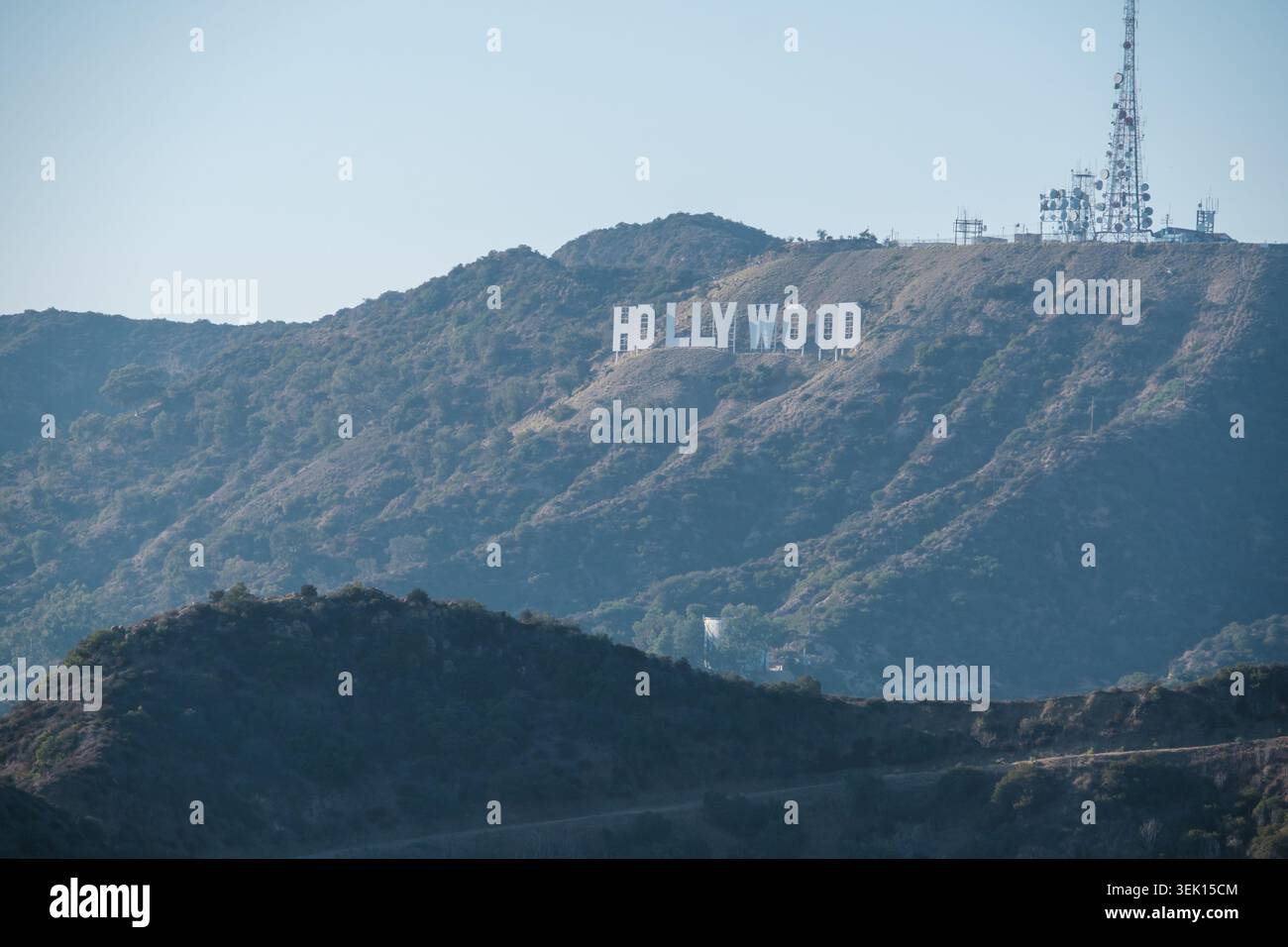 Blick auf Hollywood Hill in Los Angeles City, USA Stockfoto