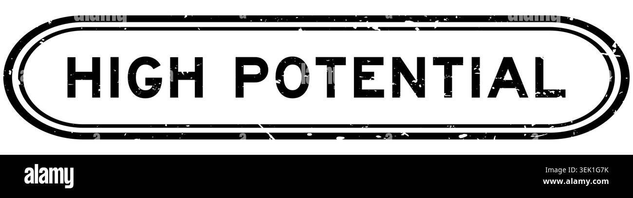 Grunge schwarzer Stempel mit hohem Potential auf weißem Hintergrund Stock Vektor