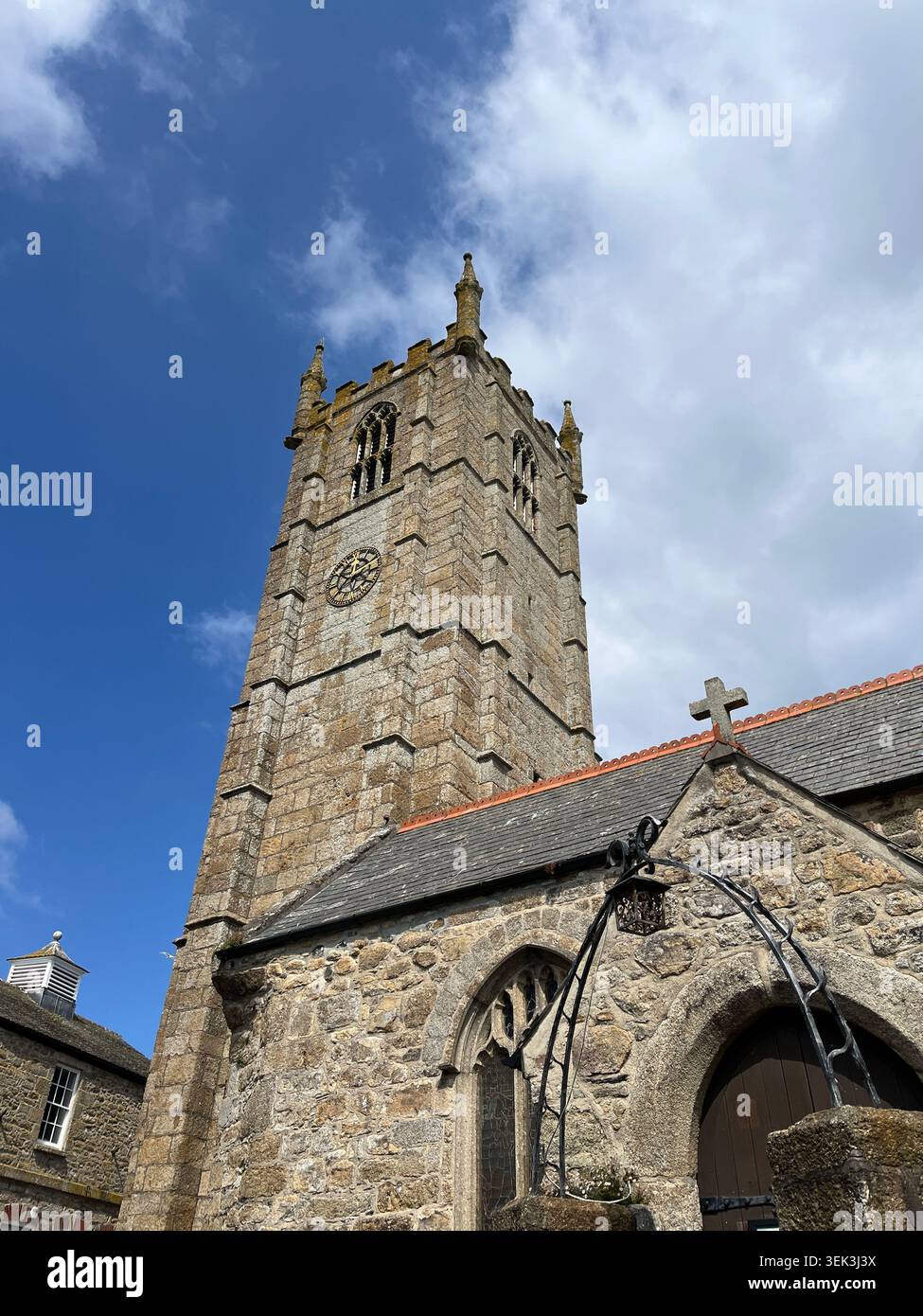 St Ia's Churchil in St Ives, Cornwall, England, UK. - Smartphone-aufgenommenes Stockfoto