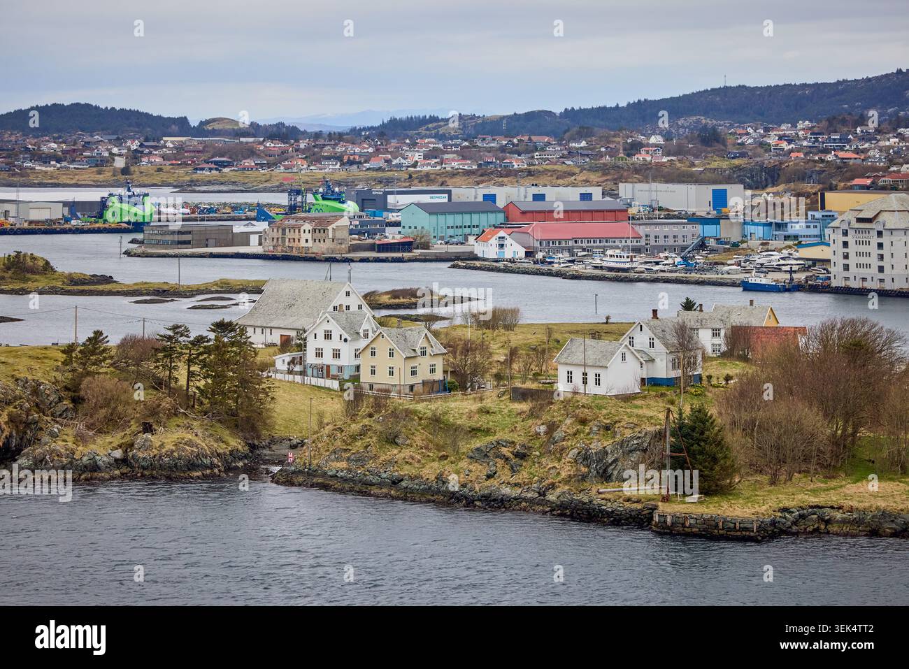 Haugesund Stadt Rogaland County, Norwegen. Insel Vibrandsøy Stockfoto