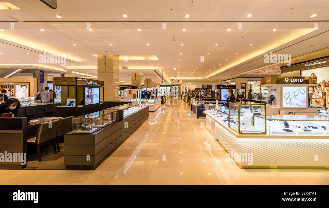 Juweliergeschäft Im Hyundai Department Store Chungcheong Branch, Cheongju, Südkorea Stockfoto
