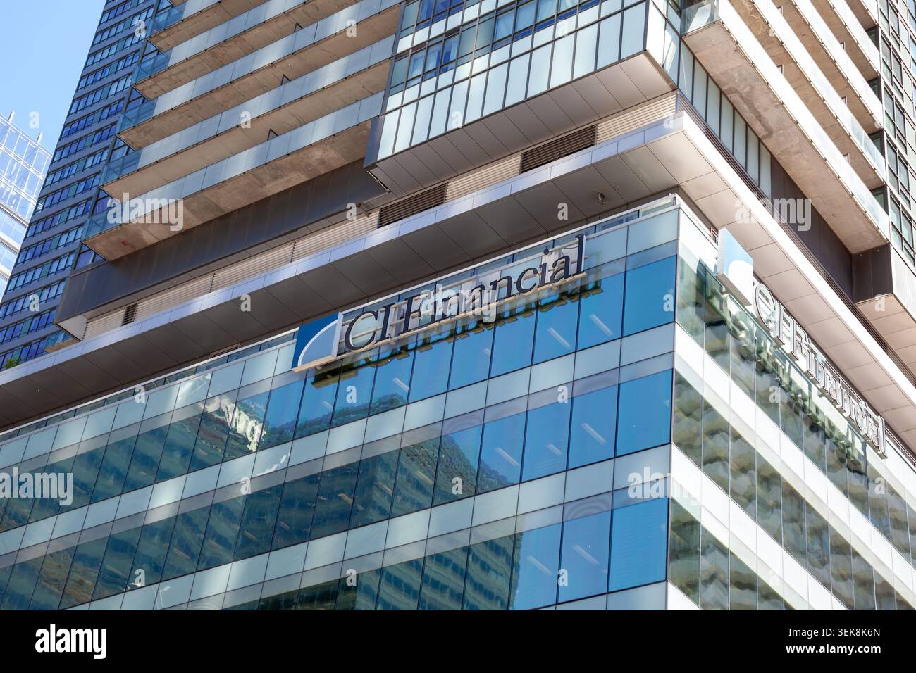 CI Financial-Hauptsitz am Maple Leaf Square an der York St in Toronto, Ontario, Kanada. Stockfoto