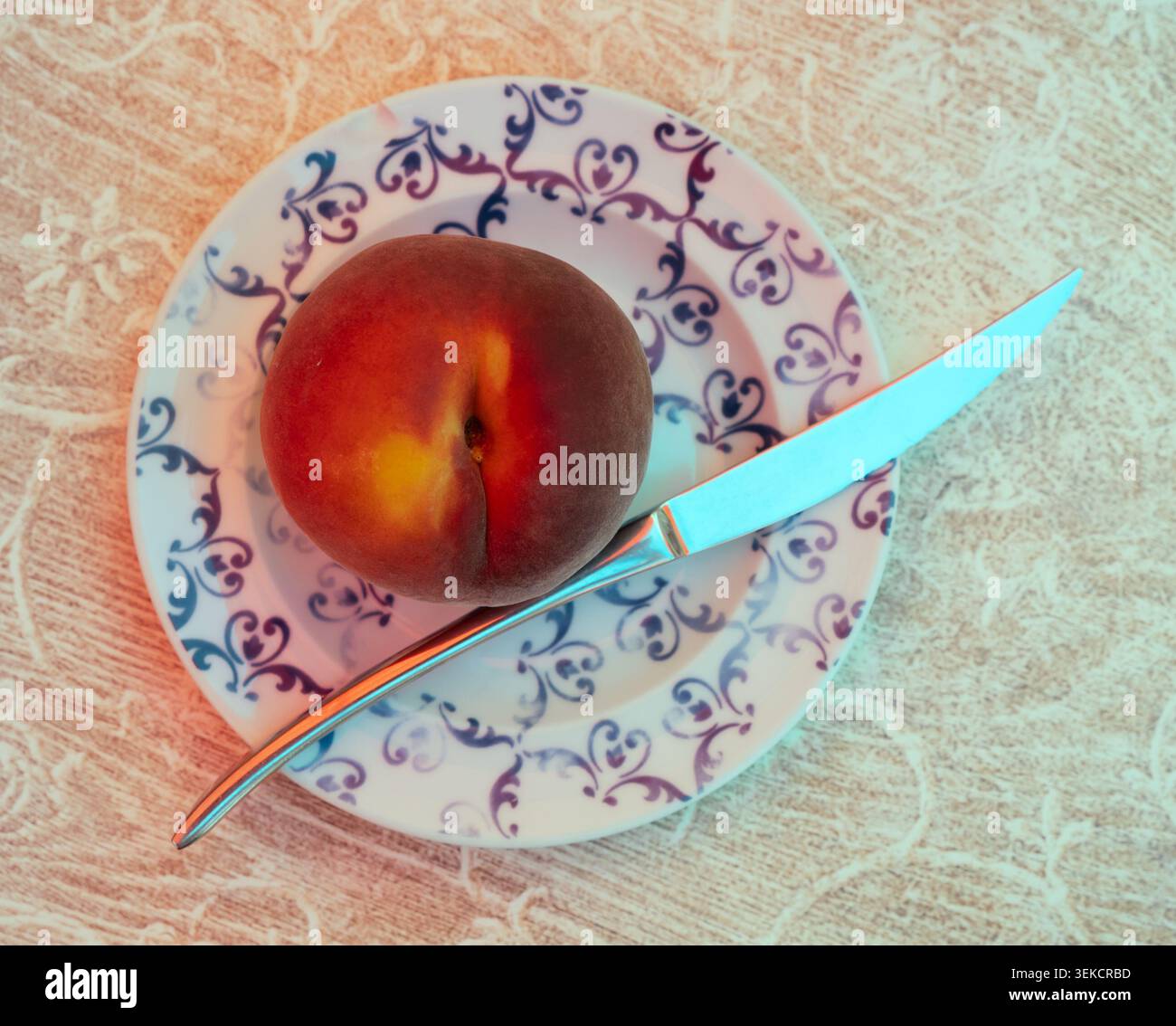 Rote Spitze Pfirsich Stockfoto