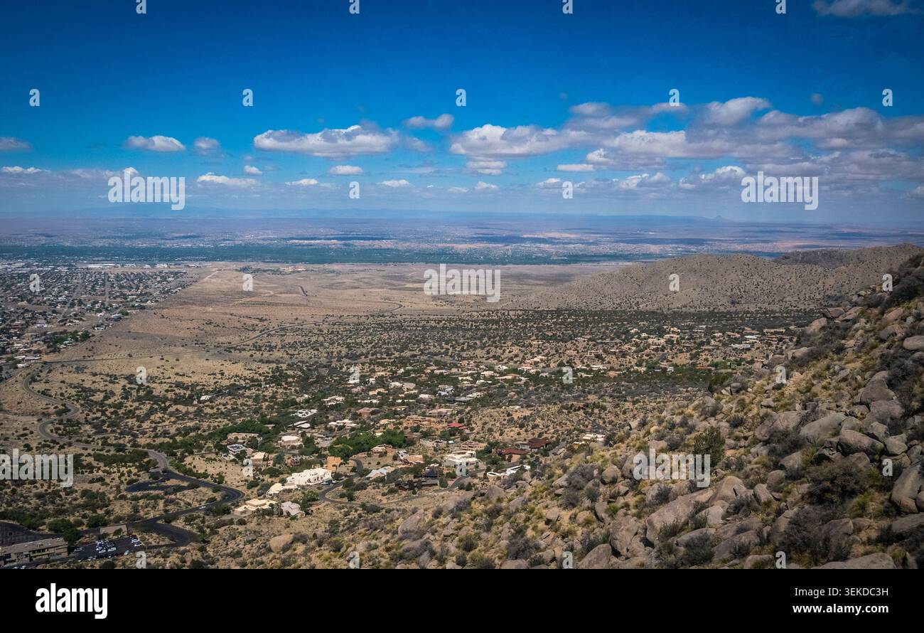 Blick von der Sandia Peak Tramway in Albuquerque New Mexico USA Stockfoto