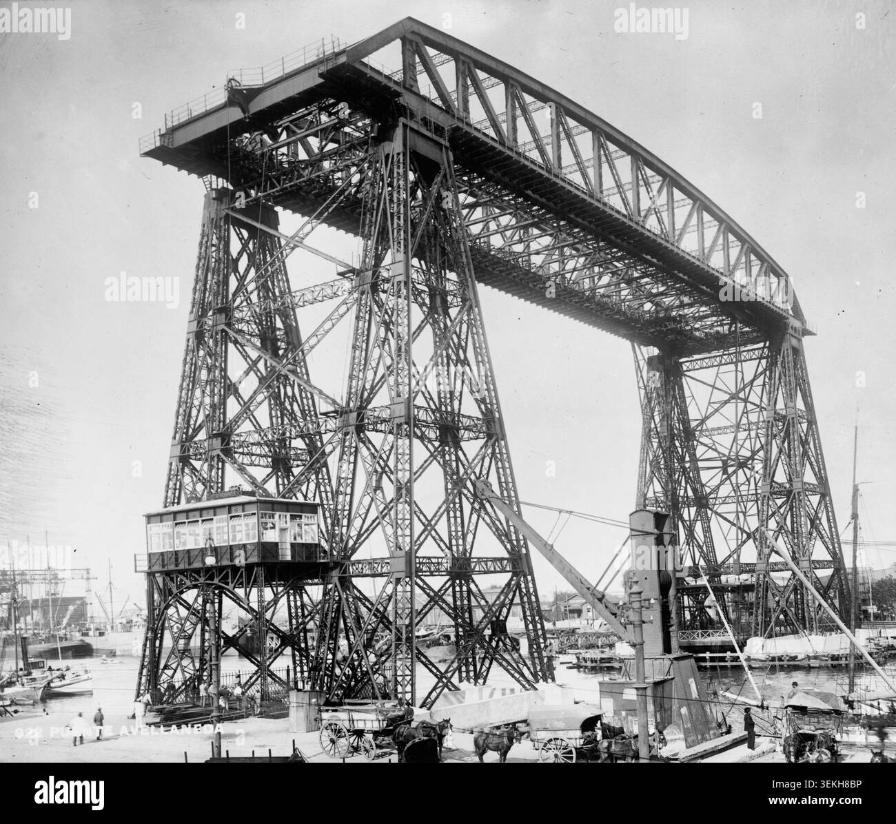 Avellaneda Transporter Bridge über den Riachuelo, Buenos Aires, Argentinien, um 1920 Stockfoto