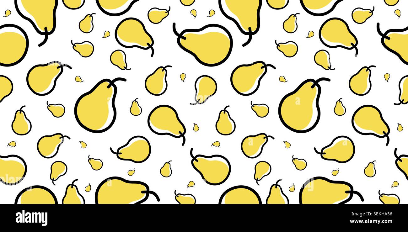 Nahtloses Design Mit Birnenfrüchten. Birnen-Hintergrundvektor Stock Vektor