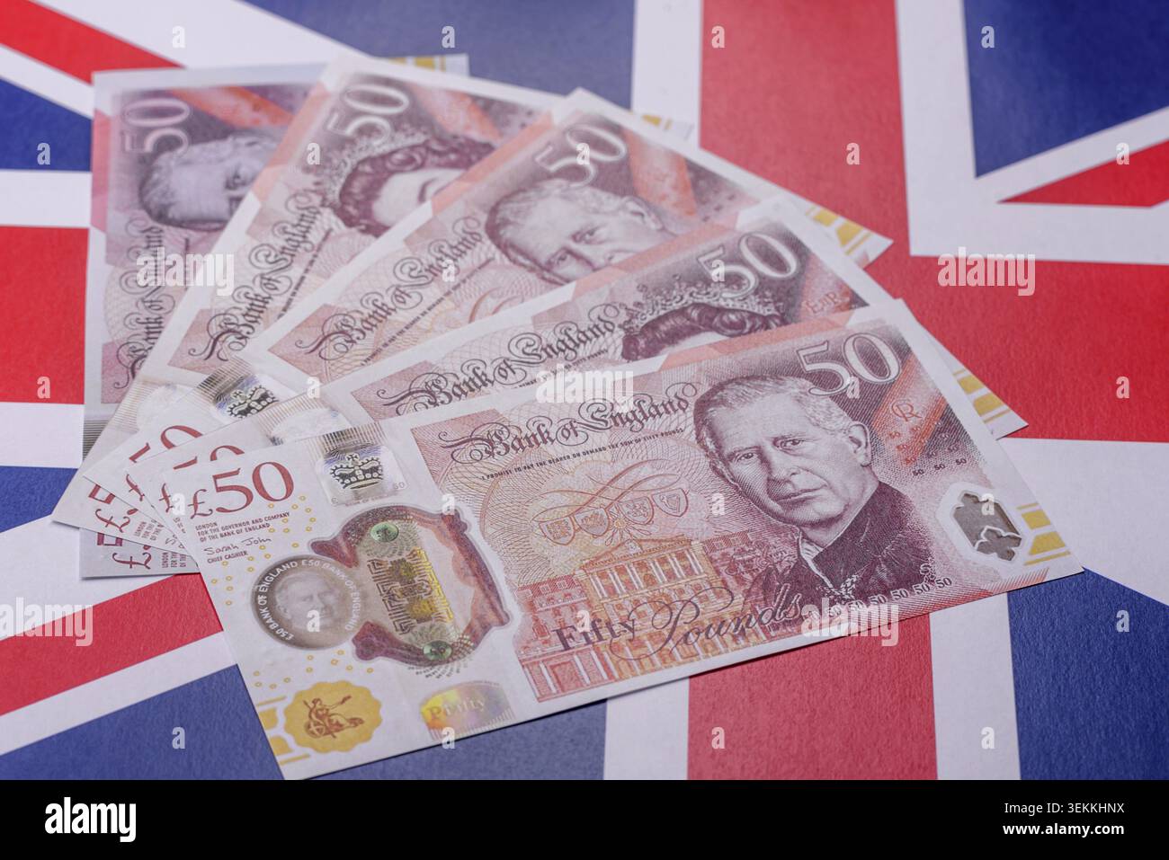 Großbritannien Papiergeld, Pfund Sterling, Bargeld für Finanz- und Geschäftstransaktionen. Großbritannien Geld als Hintergrund für Ihr Design Stockfoto
