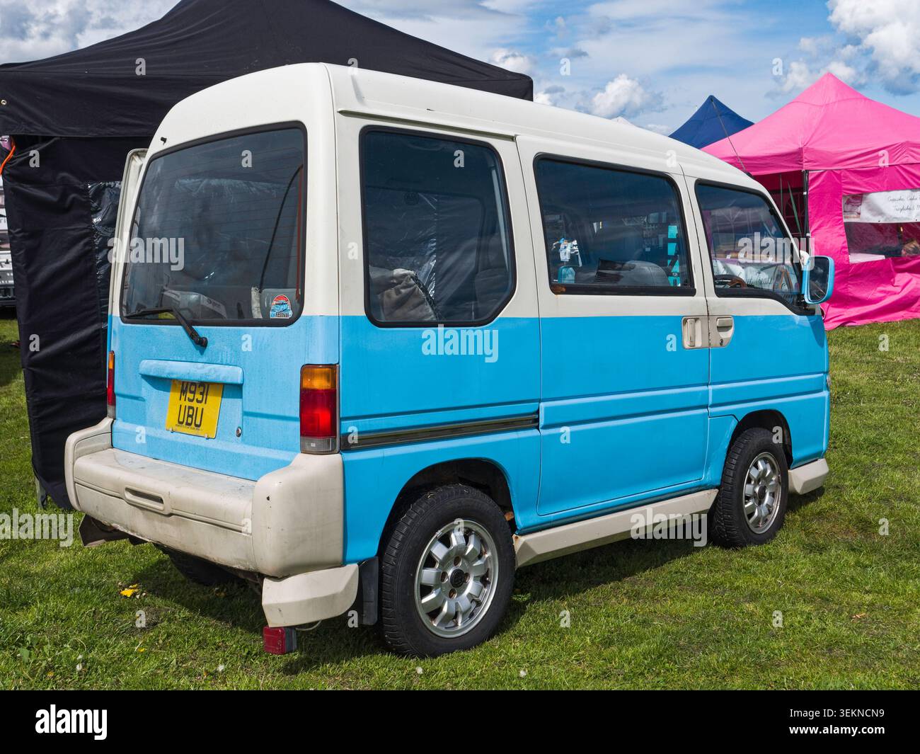 Vintage Volkswagen Van im Blyth, Northumberland, Großbritannien. Stockfoto