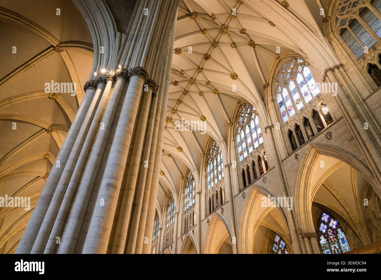 Die Kathedrale und Metropolitical Kirche St. Peter in York, gemeinhin als das York Minster bekannt, ist die Kathedrale von York, England Stockfoto