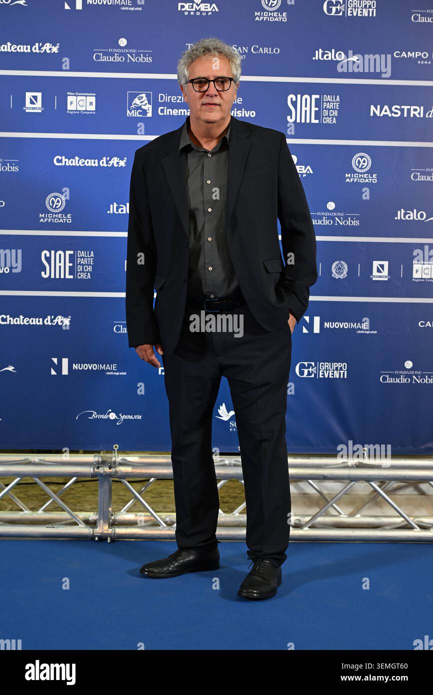 IPA85441152 - Neapel : San Carlo Theater . Roter Teppich Nastri d'argento TV-Serie . Auf dem Foto: Simone Spada Stockfoto