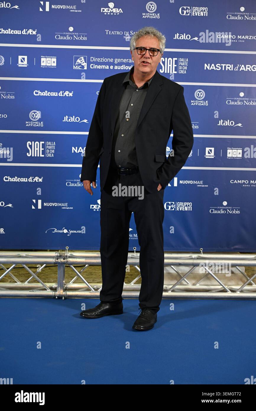 IPA85441147 - Neapel : San Carlo Theater . Roter Teppich Nastri d'argento TV-Serie . Auf dem Foto: Simone Spada Stockfoto