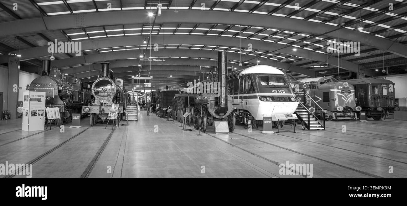 Allgemeine Ansicht der Exponate in Locomotion, Shildon Stockfoto