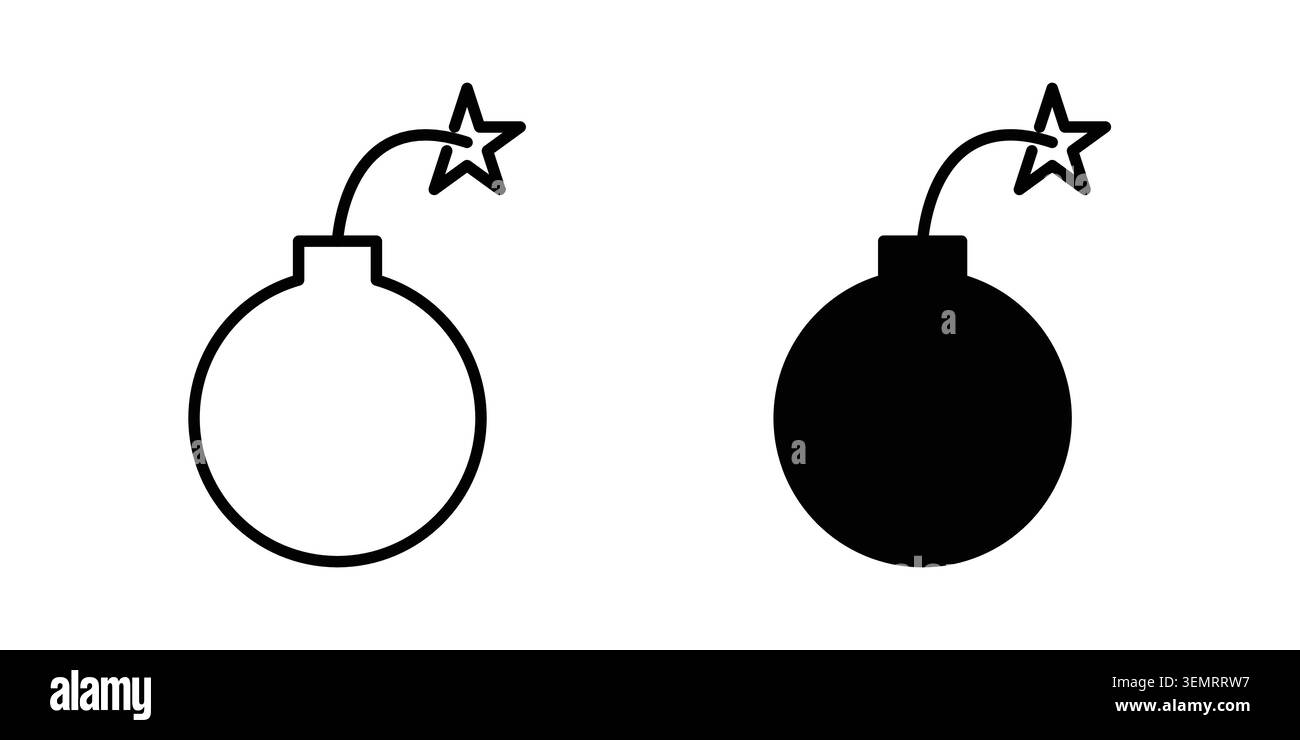 Grafikdesign mit Feuerwerkskörper-Symbol. Websymbole Vektoren. Stock Vektor