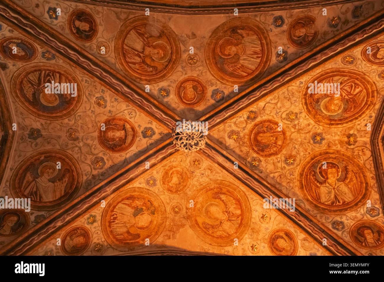 England, Hampshire, Winchester, Winchester Cathedral, Die Decke Der Guardian Angel Chapel Stockfoto
