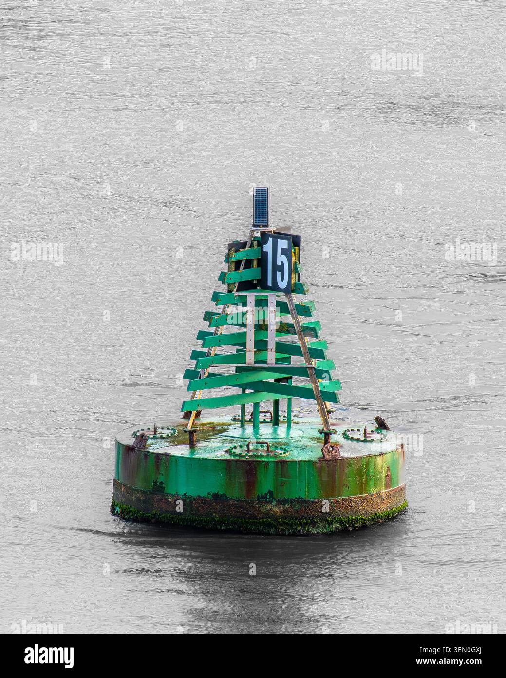 Boje 15 in Cobh Harbor, Keltisches Meer Stockfoto