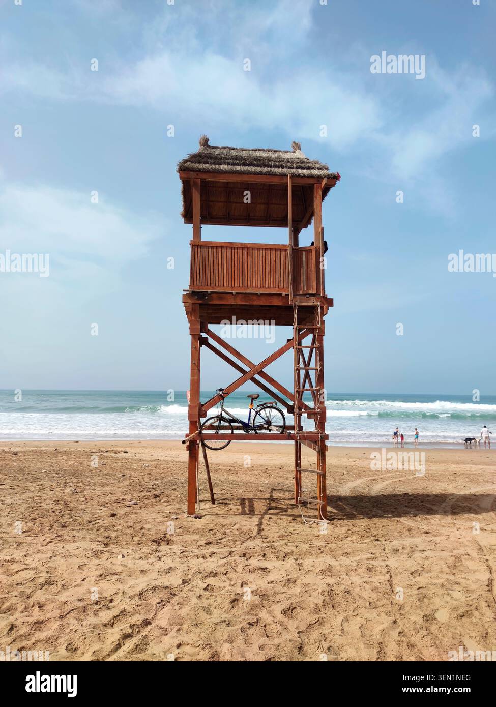Strandbeobachtung am Atlantik. Agadir, Marokko Stockfoto