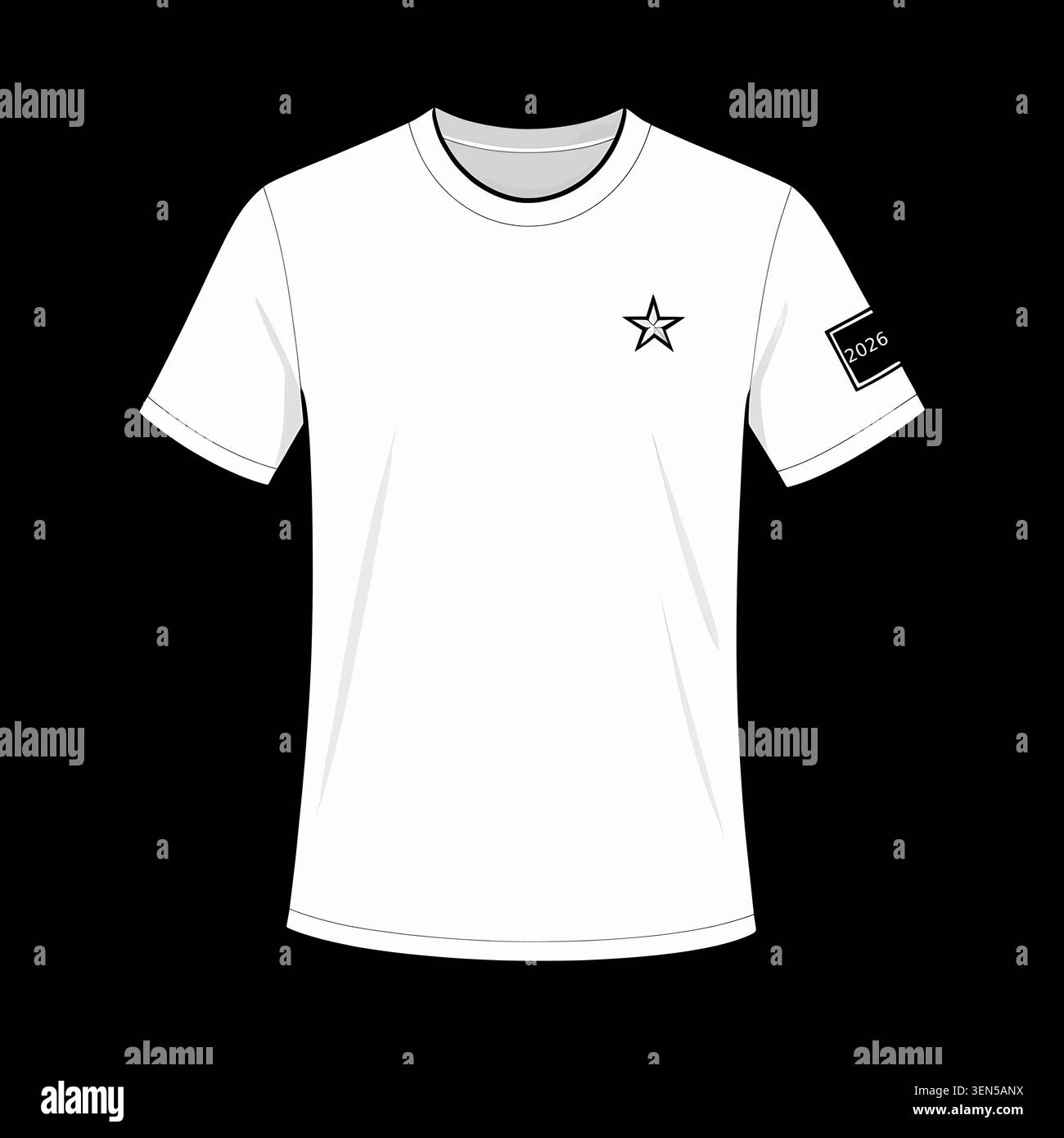 Weißes Modell-Design für Fußballtrikots für Sportverein. Basketball, Fußballtrikot mit kurzen Ärmeln in Vorderansicht. Active Wear Fashion Logo Stock Vektor