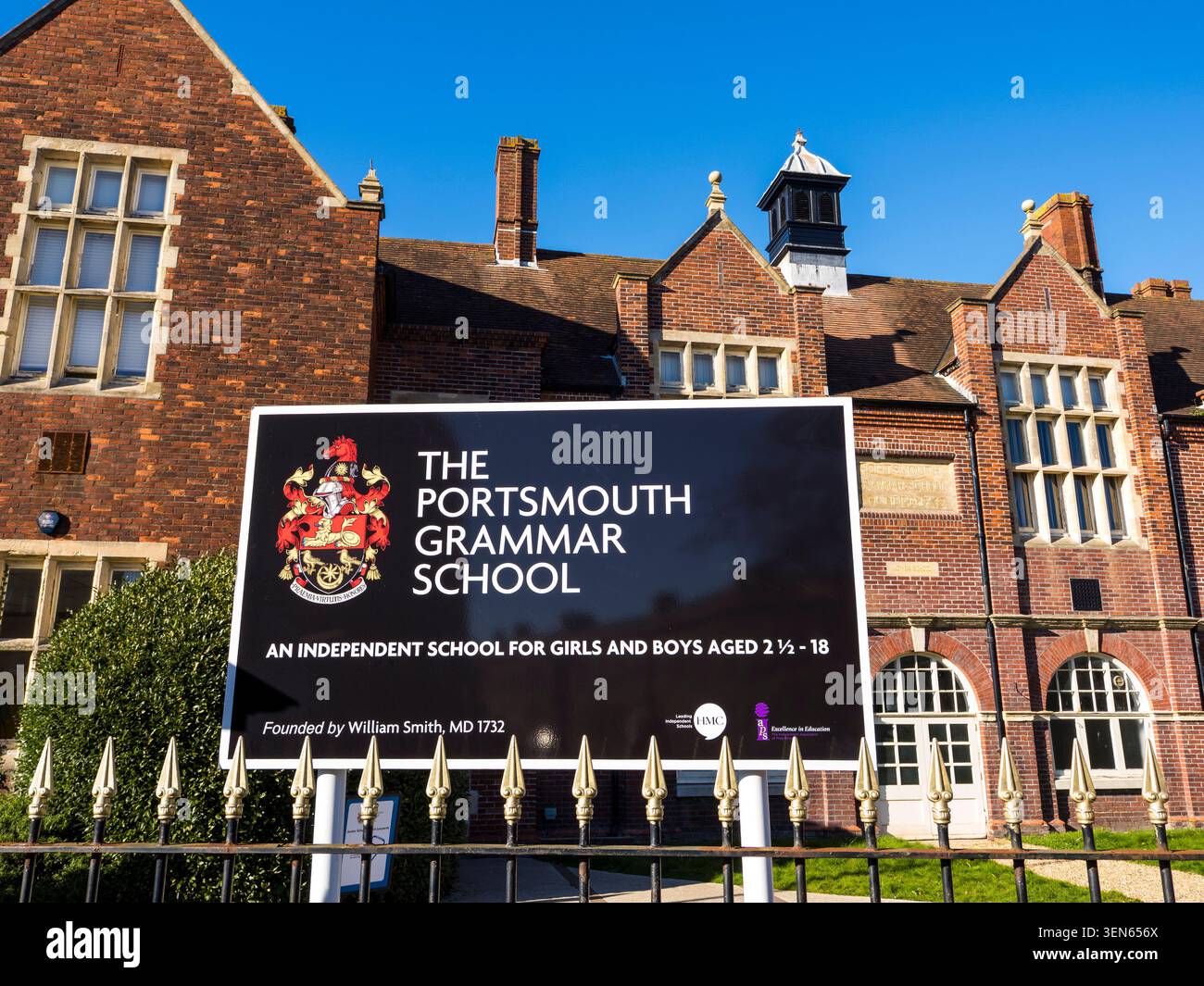 Die Portsmouth Grammar School, Private School, Portsmouth, Hampshire, England, GROSSBRITANNIEN, GB. Stockfoto