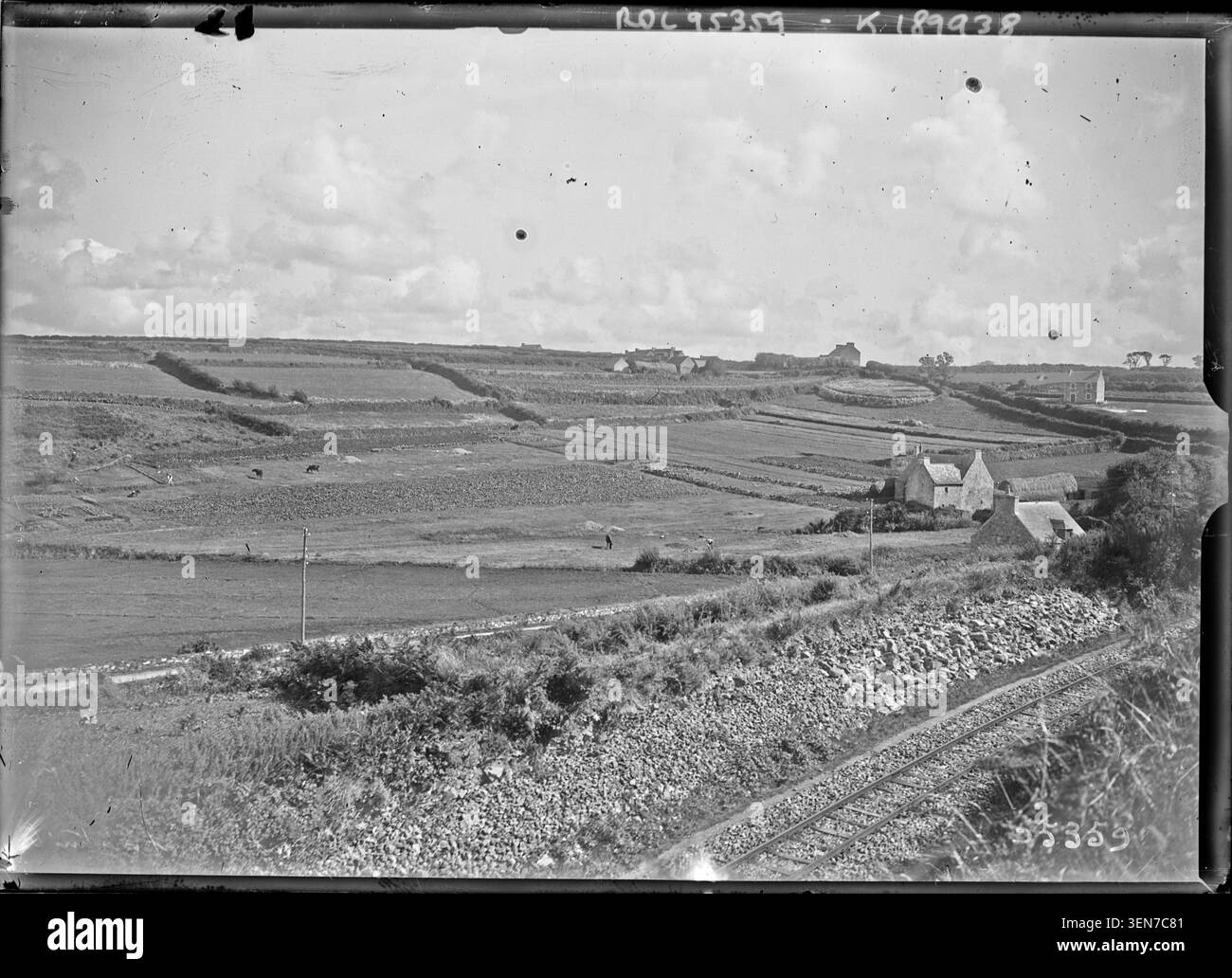 Die Baustelle aber-Wrach in Finistère, Frankreich, erfasst Standorte, die 1924 für die Fabrikentwicklung geplant sind, mit Pressefotos von Agence Rol. Stockfoto