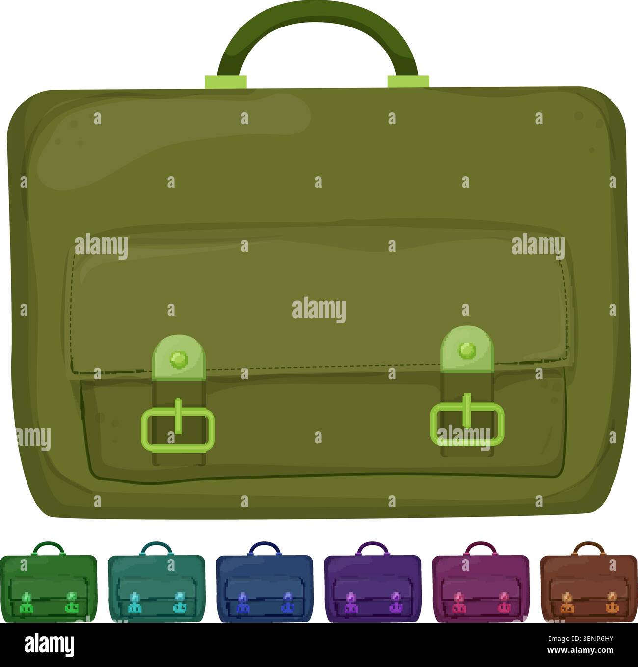 Tasche Aktentasche Farbe Symbol Vektor. Tasche Aktenkoffer Symbol Illustration Stock Vektor