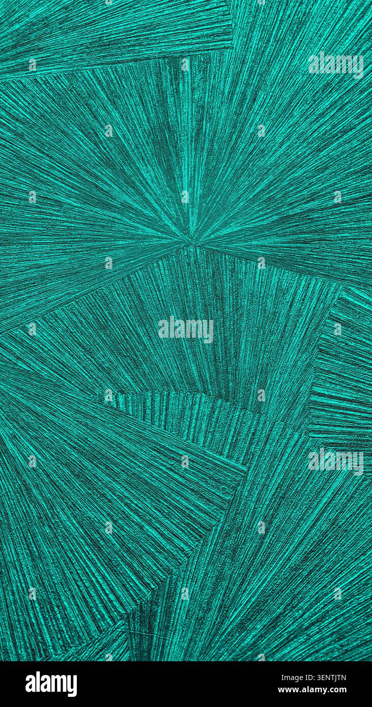 Luxuriöse geometrische Textur in Blau mit metallischen Türkistönen und strahlenden linearen Mustern. Premium vertikaler Hintergrund für Smartphone-Bildschirme, mobil Stockfoto
