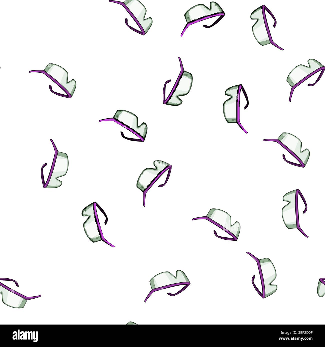 Schutzbrille mit violettem Rahmen und klaren Gläsern, die persönliche Schutzausrüstung veranschaulichen, entscheidend für Gesundheit, Arbeit, Wissenschaft und Protektion Stock Vektor