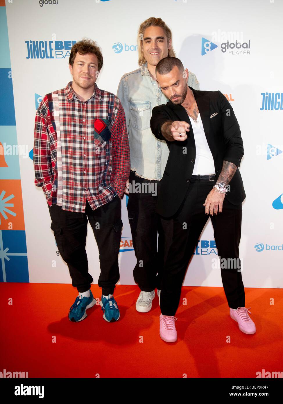 Busted - James Bourne, Matt Willis und Charlie Simpson Capital's Jingle Bell Ball with Barclaycard ist zurück beim O2 SAMSTAG, den 9. DEZEMBER 2023Foto von Brian Jordan Stockfoto