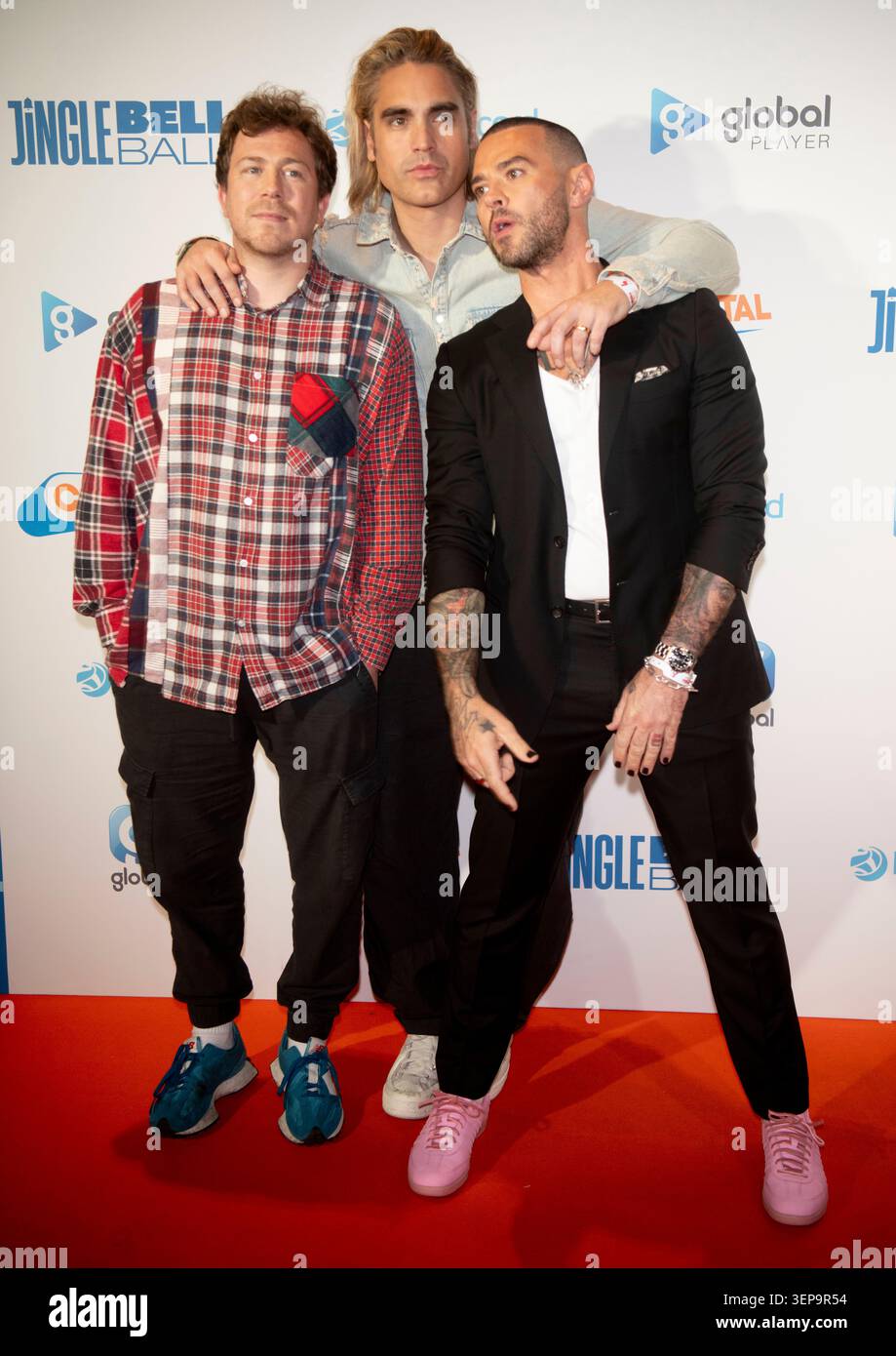 Busted - James Bourne, Matt Willis und Charlie Simpson Capital's Jingle Bell Ball with Barclaycard ist zurück beim O2 SAMSTAG, den 9. DEZEMBER 2023Foto von Brian Jordan Stockfoto