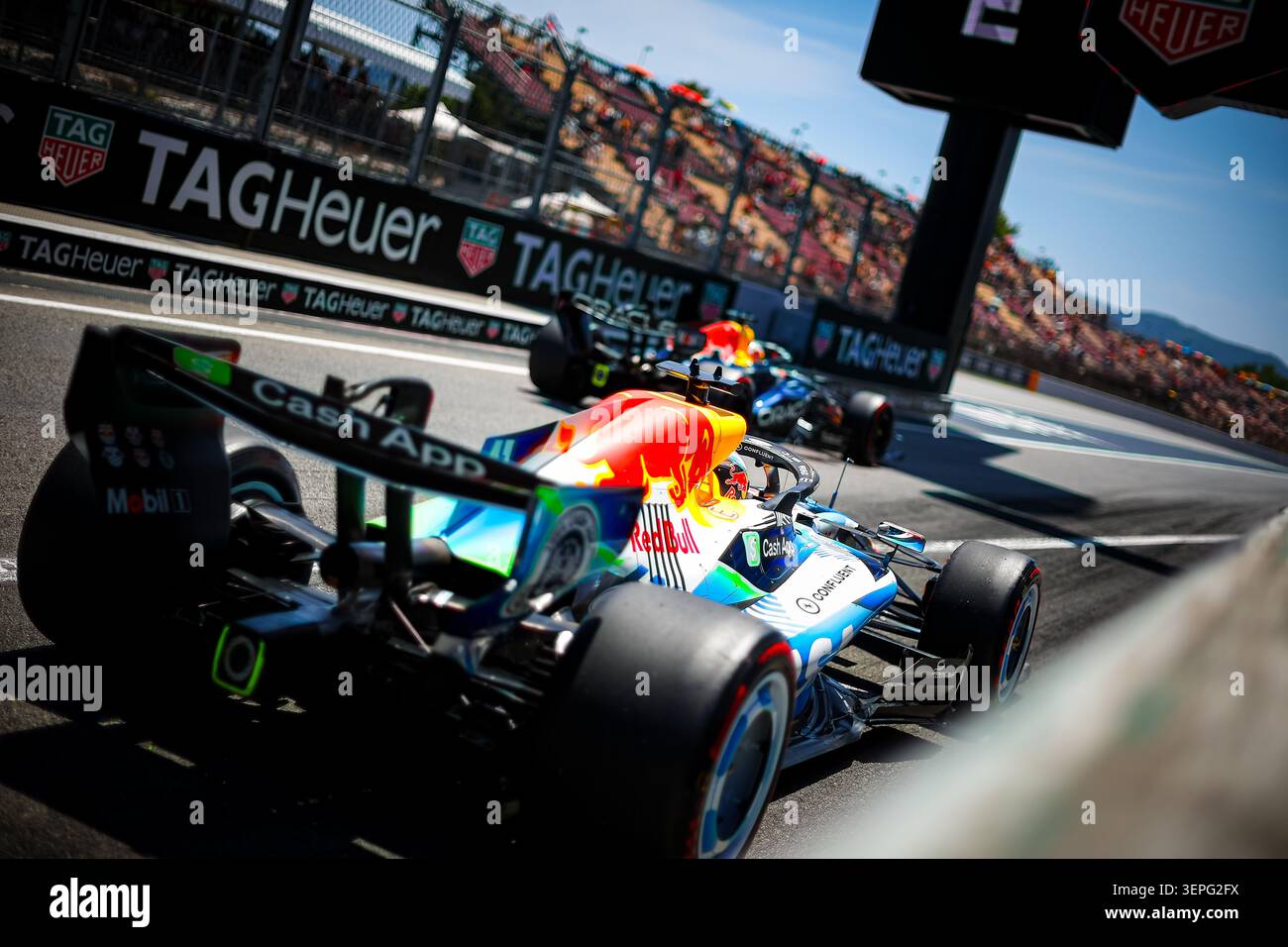 IPA85693008 - 41 Arvid Lindblad (GRB), Visa CashApp Racing Bulls, VCARB 03 Red Bull-Ford, während des Grand Prix Barcelona-Catalunya, Barcelona, 11.–14. Juni 2026, Montmeló, Formel-1-Weltmeisterschaft 2026. Stockfoto