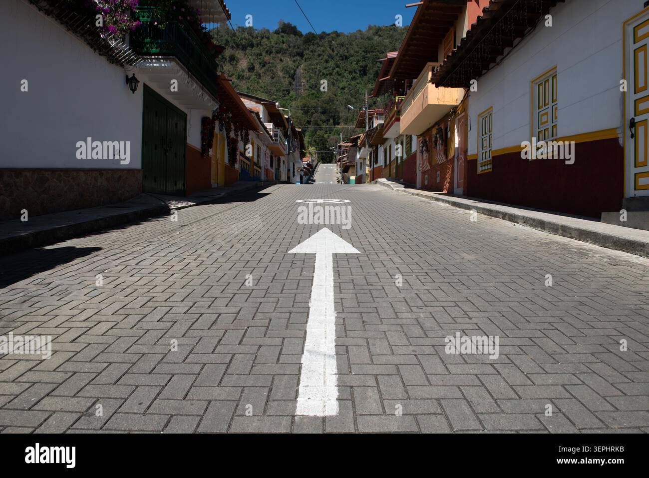 Auf den Weg nach Hause zeigen Stockfoto