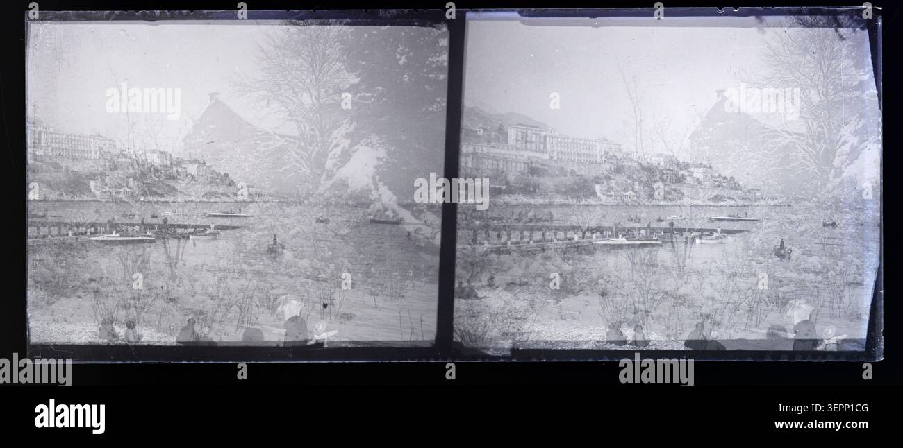 Das Pressefoto zeigt eine allgemeine Ansicht von Monte-Carlo um 1905 und zeigt die Küstensiedlung von Monaco mit Hügeln, felsigen Vorgebirgen und Stadtentwicklung entlang eines abfallenden Geländes mit Blick auf die mediterrane Landschaft. Stockfoto