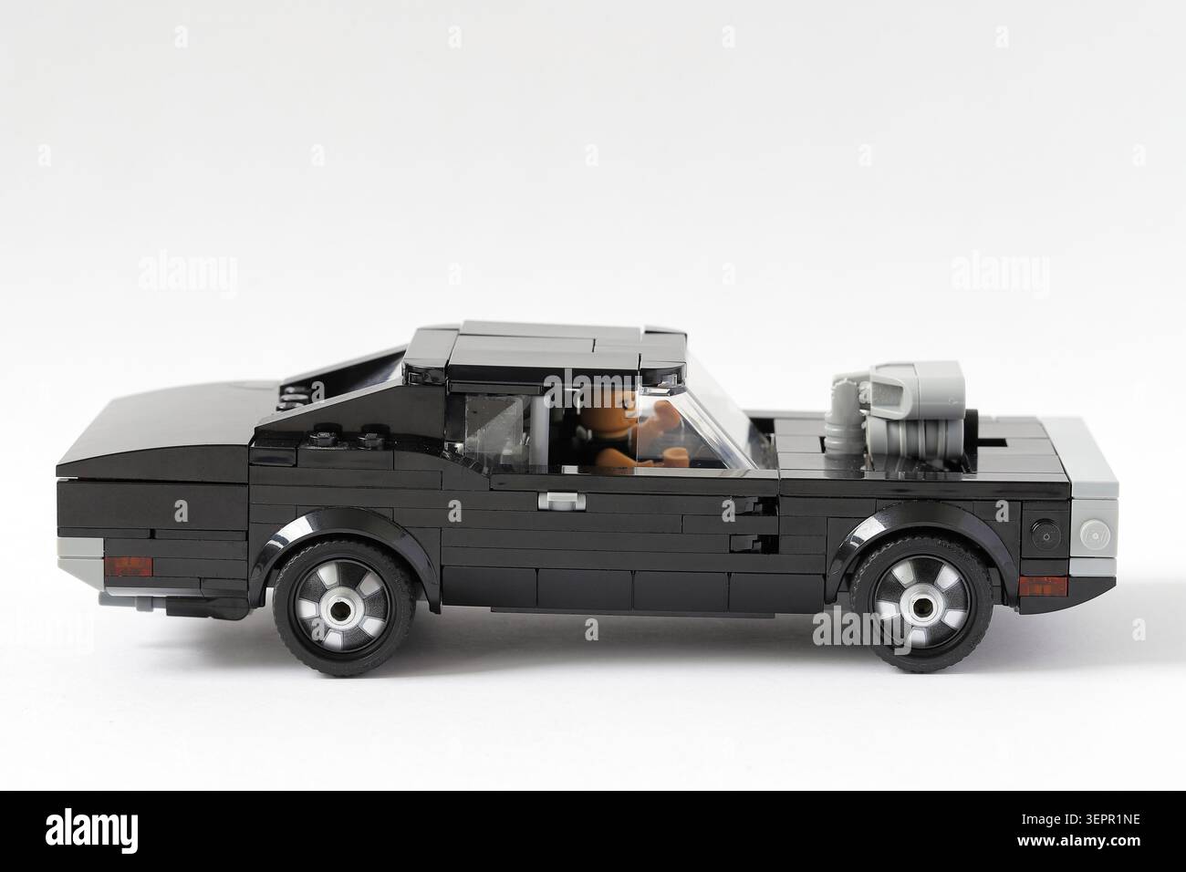 LEGO Car Dodge Ladegerät, Seitenansicht Stockfoto