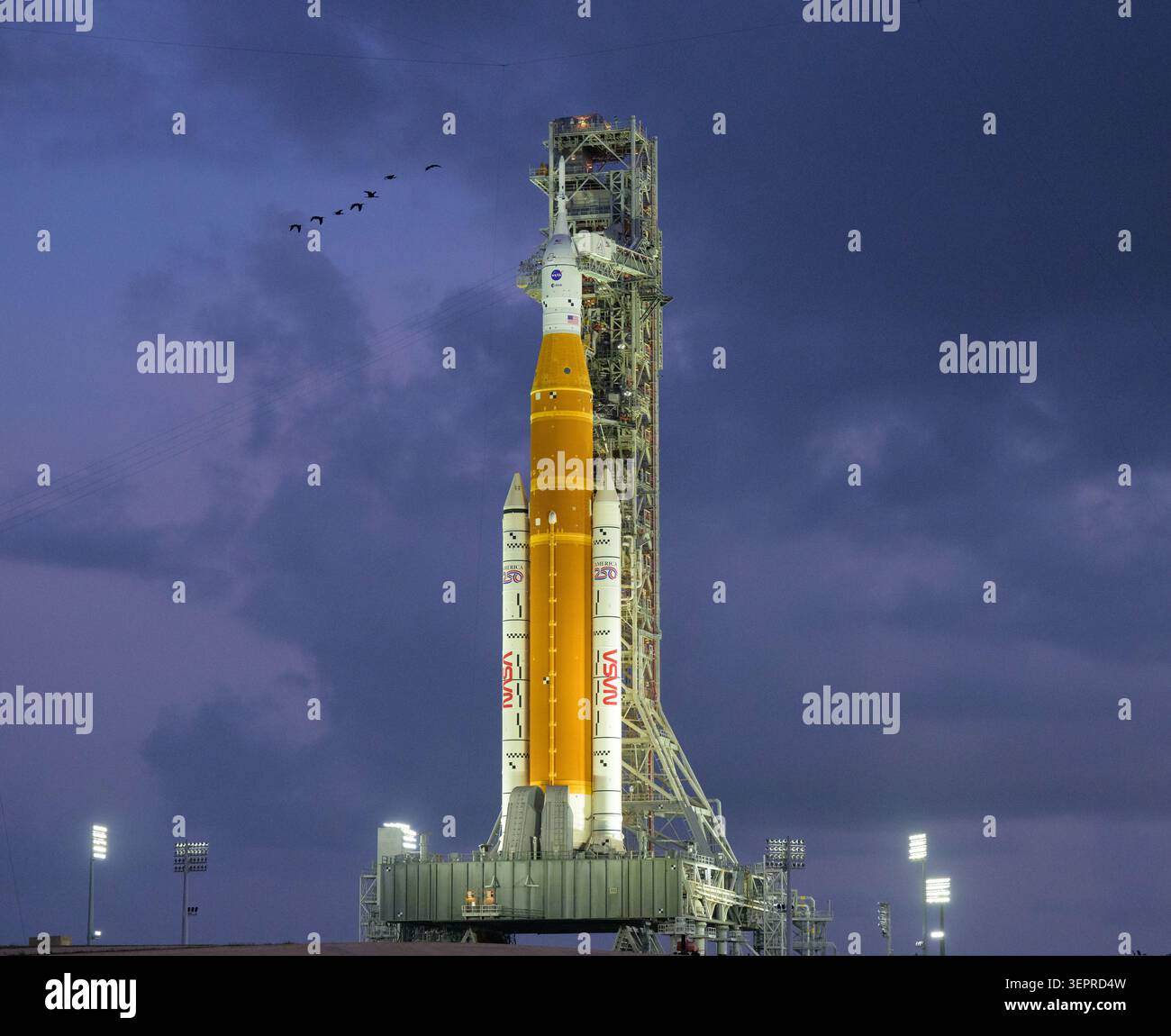 Artemis II Preflight, Raketenstartfläche, Cape Canaveral, 2026 Stockfoto